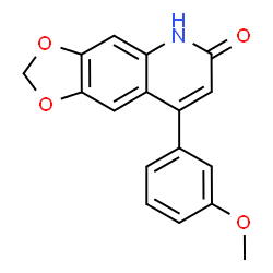 ChemSpider 2D Image | 8-(3-Methoxyphenyl)[1,3]dioxolo[4,5-g]quinolin-6(5H)-one | C17H13NO4