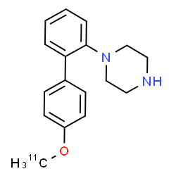 ChemSpider 2D Image | 1-{4'-[(~11~C)Methyloxy]-2-biphenylyl}piperazine | C1611CH20N2O