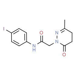 ChemSpider 2D Image | N-(4-Iodophenyl)-2-(3-methyl-6-oxo-5,6-dihydro-1(4H)-pyridazinyl)acetamide | C13H14IN3O2