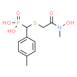 ChemSpider 2D Image | [({2-[Hydroxy(methyl)amino]-2-oxoethyl}sulfanyl)(4-methylphenyl)methyl]phosphonic acid | C11H16NO5PS