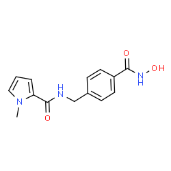 ChemSpider 2D Image | N-[4-(Hydroxycarbamoyl)benzyl]-1-methyl-1H-pyrrole-2-carboxamide | C14H15N3O3
