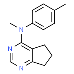 ChemSpider 2D Image | N-Methyl-N-(4-methylphenyl)-6,7-dihydro-5H-cyclopenta[d]pyrimidin-4-amine | C15H17N3
