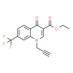 ChemSpider 2D Image | Ethyl 4-oxo-1-(2-propyn-1-yl)-7-(trifluoromethyl)-1,4-dihydro-3-quinolinecarboxylate | C16H12F3NO3