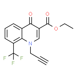 ChemSpider 2D Image | Ethyl 4-oxo-1-(2-propyn-1-yl)-8-(trifluoromethyl)-1,4-dihydro-3-quinolinecarboxylate | C16H12F3NO3