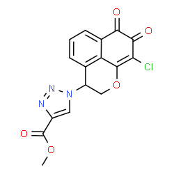 ChemSpider 2D Image | Methyl 1-(9-chloro-7,8-dioxo-2,3,7,8-tetrahydrobenzo[de]chromen-3-yl)-1H-1,2,3-triazole-4-carboxylate | C16H10ClN3O5