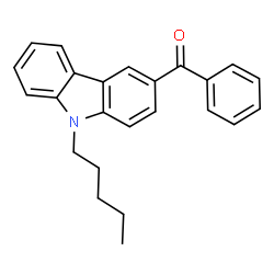 ChemSpider 2D Image | (9-Pentyl-9H-carbazol-3-yl)(phenyl)methanone | C24H23NO