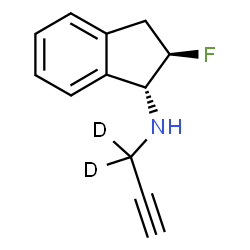ChemSpider 2D Image | (1R,2R)-2-Fluoro-N-[(1,1-~2~H_2_)-2-propyn-1-yl]-1-indanamine | C12H10D2FN