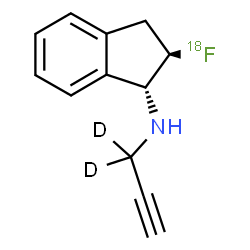 ChemSpider 2D Image | (1R,2R)-2-(~18~F)Fluoro-N-[(1,1-~2~H_2_)-2-propyn-1-yl]-1-indanamine | C12H10D218FN