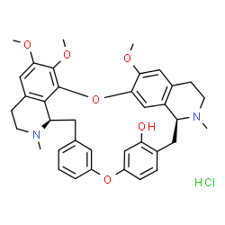 ChemSpider 2D Image | 6,6',7-Trimethoxy-2,2'-dimethylberbaman-10'-ol hydrochloride (1:1) | C37H41ClN2O6