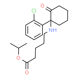 ChemSpider 2D Image | Isopropyl 5-{[1-(2-chlorophenyl)-2-oxocyclohexyl]amino}pentanoate | C20H28ClNO3