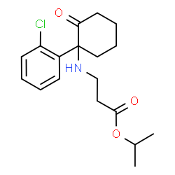 ChemSpider 2D Image | Isopropyl N-[1-(2-chlorophenyl)-2-oxocyclohexyl]-beta-alaninate | C18H24ClNO3