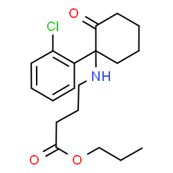 ChemSpider 2D Image | Propyl 4-{[1-(2-chlorophenyl)-2-oxocyclohexyl]amino}butanoate | C19H26ClNO3