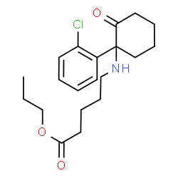 ChemSpider 2D Image | Propyl 5-{[1-(2-chlorophenyl)-2-oxocyclohexyl]amino}pentanoate | C20H28ClNO3