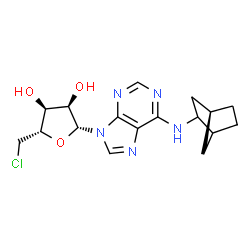 ChemSpider 2D Image | N-[(4S)-Bicyclo[2.2.1]hept-2-yl]-5'-chloro-5'-deoxyadenosine | C17H22ClN5O3