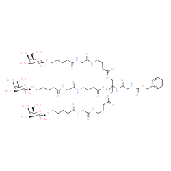ChemSpider 2D Image | [2-[[2-(benzyloxycarbonylamino)acetyl]amino]-3-[4-[[2-[5-[(2R,3S,4S,5R,6S)-3,4,5-trihydroxy-6-(hydroxymethyl)tetrahydropyran-2-yl]oxypentanoylamino]acetyl]amino]butanoyloxy]-2-[4-[[2-[5-[(2R,3S,4S,5R,6S)-3,4,5-trihydroxy-6-(hydroxymethyl)tetrahydropyran-2-yl]oxypentanoylamino]acetyl]amino]butanoyloxymethyl]propyl] 4-[[2-[5-[(2R,3S,4S,5R,6S)-3,4,5-trihydroxy-6-(hydroxymethyl)tetrahydropyran-2-yl]oxypentanoylamino]acetyl]amino]butanoate | C65H104N8O33