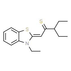 ChemSpider 2D Image | (1Z)-3-Ethyl-1-(3-ethyl-1,3-benzothiazol-2(3H)-ylidene)-2-pentanethione | C16H21NS2
