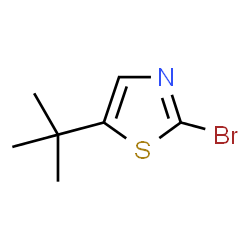 ChemSpider 2D Image | 2-Bromo-5-(2-methyl-2-propanyl)-1,3-thiazole | C7H10BrNS