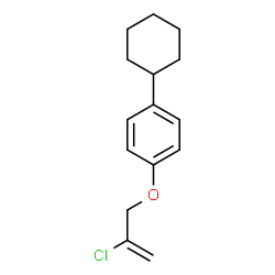 ChemSpider 2D Image | 1-[(2-Chloro-2-propen-1-yl)oxy]-4-cyclohexylbenzene | C15H19ClO