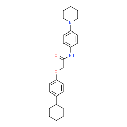 ChemSpider 2D Image | 2-(4-Cyclohexylphenoxy)-N-[4-(1-piperidinyl)phenyl]acetamide | C25H32N2O2