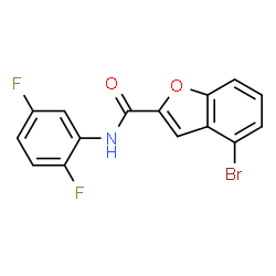 ChemSpider 2D Image | 4-Bromo-N-(2,5-difluorophenyl)-1-benzofuran-2-carboxamide | C15H8BrF2NO2
