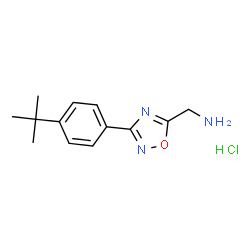 ChemSpider 2D Image | 1-[3-(4-tert-butylphenyl)-1,2,4-oxadiazol-5-yl]methanamine hydrochloride | C13H18ClN3O