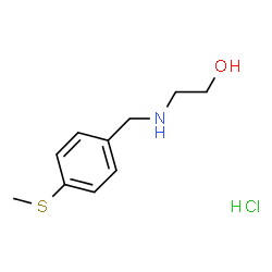 ChemSpider 2D Image | 2-{[4-(Methylsulfanyl)benzyl]amino}ethanol hydrochloride (1:1) | C10H16ClNOS