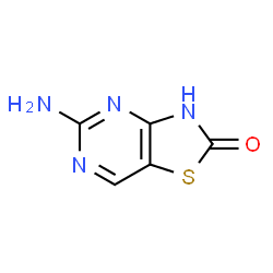 ChemSpider 2D Image | 5-aminothiazolo[4,5-d]pyrimidin-2(3h)-one | C5H4N4OS