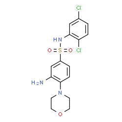 ChemSpider 2D Image | 3-Amino-N-(2,5-dichlorophenyl)-4-(4-morpholinyl)benzenesulfonamide | C16H17Cl2N3O3S