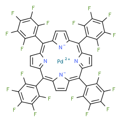 ChemSpider 2D Image | Palladium(2+) 5,10,15,20-tetrakis(pentafluorophenyl)porphine-21,23-diide | C44H8F20N4Pd