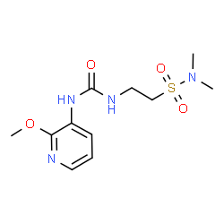 ChemSpider 2D Image | 2-{[(2-Methoxy-3-pyridinyl)carbamoyl]amino}-N,N-dimethylethanesulfonamide | C11H18N4O4S