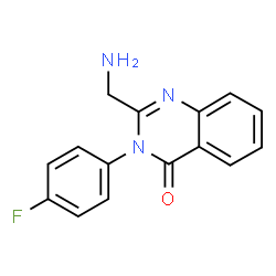 ChemSpider 2D Image | 2-(Aminomethyl)-3-(4-fluorophenyl)-4(3H)-quinazolinone | C15H12FN3O