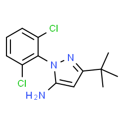 ChemSpider 2D Image | 3-(tert-Butyl)-1-(2,6-dichlorophenyl)-1H-pyrazol-5-amine | C13H15Cl2N3