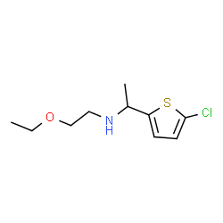 ChemSpider 2D Image | 1-(5-Chloro-2-thienyl)-N-(2-ethoxyethyl)ethanamine | C10H16ClNOS