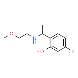 ChemSpider 2D Image | 5-Fluoro-2-{1-[(2-methoxyethyl)amino]ethyl}phenol | C11H16FNO2