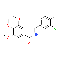 ChemSpider 2D Image | N-(3-Chloro-4-fluorobenzyl)-3,4,5-trimethoxybenzamide | C17H17ClFNO4