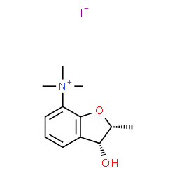 ChemSpider 2D Image | (2R,3R)-3-Hydroxy-N,N,N,2-tetramethyl-2,3-dihydro-1-benzofuran-7-aminium iodide | C12H18INO2
