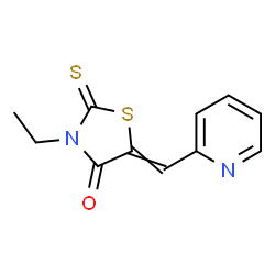 ChemSpider 2D Image | 3-Ethyl-5-(2-pyridinylmethylene)-2-thioxo-1,3-thiazolidin-4-one | C11H10N2OS2