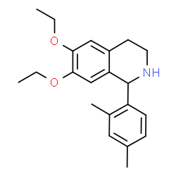 ChemSpider 2D Image | 1-(2,4-Dimethylphenyl)-6,7-diethoxy-1,2,3,4-tetrahydroisoquinoline | C21H27NO2