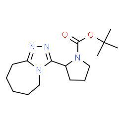 ChemSpider 2D Image | 2-Methyl-2-propanyl 2-(6,7,8,9-tetrahydro-5H-[1,2,4]triazolo[4,3-a]azepin-3-yl)-1-pyrrolidinecarboxylate | C16H26N4O2