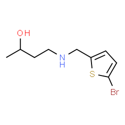 ChemSpider 2D Image | 4-{[(5-Bromo-2-thienyl)methyl]amino}-2-butanol | C9H14BrNOS