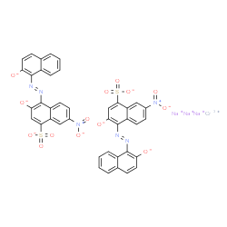 ChemSpider 2D Image | Chromium(3+) sodium 7-nitro-3-oxido-4-[(E)-(2-oxido-1-naphthyl)diazenyl]-1-naphthalenesulfonate (1:3:2) | C40H20CrN6Na3O14S2