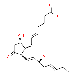 ChemSpider 2D Image | (5E,9alpha,13E,15S,17E)-9,15-Dihydroxy-11-oxoprosta-5,13,17-trien-1-oic acid | C20H30O5