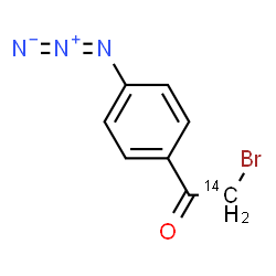 ChemSpider 2D Image | 1-(4-Azidophenyl)-2-bromo(2-~14~C)ethanone | C714CH6BrN3O