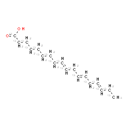 ChemSpider 2D Image | (9E,12E,15E)-(~13~C_18_)-9,12,15-Octadecatrienoic acid | 13C18H30O2