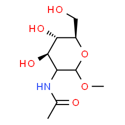 ChemSpider 2D Image | Methyl (2xi)-2-acetamido-2-deoxy-D-arabino-hexopyranoside | C9H17NO6