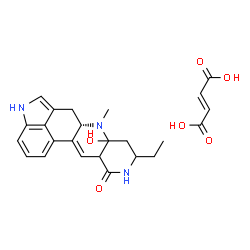 ChemSpider 2D Image | (5alpha)-N-(1-Hydroxy-2-butanyl)-6-methyl-9,10-didehydroergoline-8-carboxamide (2E)-2-butenedioate (1:1) | C24H29N3O6