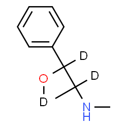 ChemSpider 2D Image | 2-(Methylamino)-1-phenyl-1-(1,2-~2~H_2_)propan(~2~H)ol | C10H12D3NO