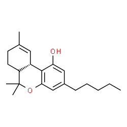 ChemSpider 2D Image | (10aS)-6,6,9-Trimethyl-3-pentyl-6a,7,8,10a-tetrahydro-6H-benzo[c]chromen-1-ol | C21H30O2