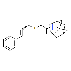 ChemSpider 2D Image | N-(Adamantan-1-yl)-2-{[(2E)-3-phenyl-2-propen-1-yl]sulfanyl}acetamide | C21H27NOS