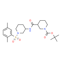 ChemSpider 2D Image | 2-Methyl-2-propanyl 3-({1-[(2,5-dimethylphenyl)sulfonyl]-3-piperidinyl}carbamoyl)-1-piperidinecarboxylate | C24H37N3O5S